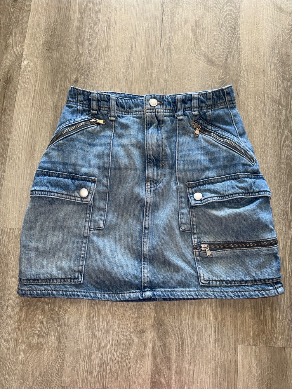 Utility Mini Denim Skirt